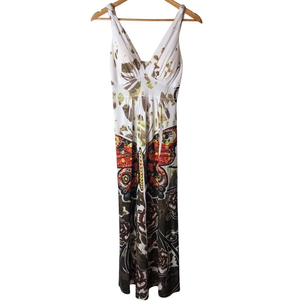 Vtg 90's Y2K Fairycore Babydoll Maxi Sundress Sz M Butterfly Casual Party Whimsy - Picture 4 of 8